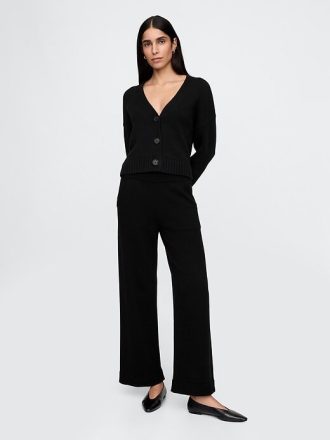 Pantaloni in maglia rilassati in 100% cotone