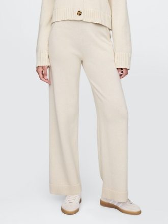 Pantaloni in maglia rilassati in 100% cotone