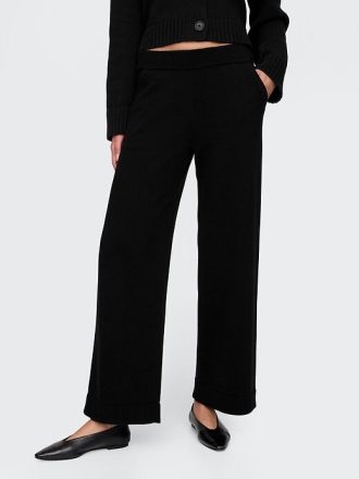 Pantaloni in maglia rilassati in 100% cotone