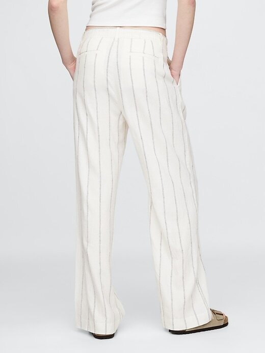 Pantaloni in misto lino a vita alta 365 Pantaloni in misto lino a vita alta 365