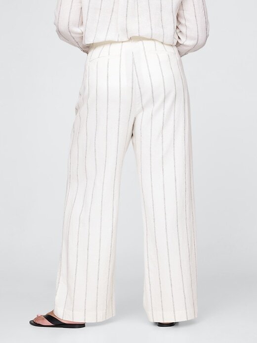 Pantaloni in misto lino a vita alta 365 Pantaloni in misto lino a vita alta 365