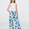Pantaloni larghi e comodi in denim tie-dye ultra-morbido per bambini
