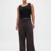 Pantaloni larghi facili a vita media Pantaloni larghi facili a vita media