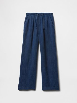 Pantaloni larghi in denim stropicciato per bambini