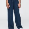 Pantaloni larghi in denim stropicciato per bambini