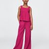 Pantaloni larghi in garza stropicciata per bambini