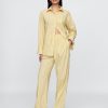 Pantaloni larghi in popeline di cotone biologico Pantaloni larghi in popeline di cotone biologico
