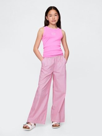 Pantaloni larghi in popeline per bambini