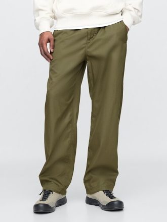 Pantaloni larghi in twill paracadute