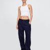 Pantaloni larghi in twill paracadute Pantaloni larghi in twill paracadute