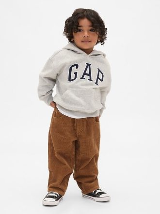 Pantaloni larghi in velluto a coste per neonati e bambini piccoli