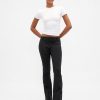 Pantaloni lunghi e attillati in twill a vita bassa