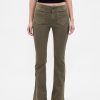 Pantaloni lunghi e attillati in twill a vita bassa Pantaloni lunghi e attillati in twill a vita bassa