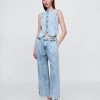 Pantaloni plissettati alla caviglia in denim ultra morbido a vita alta 365 Pantaloni plissettati alla caviglia in denim ultra morbido a vita alta 365