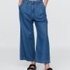 Pantaloni plissettati alla caviglia in denim ultra morbido a vita alta 365