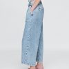 Pantaloni plissettati alla caviglia in denim ultra morbido a vita alta 365 Pantaloni plissettati alla caviglia in denim ultra morbido a vita alta 365