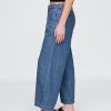 Pantaloni plissettati alla caviglia in denim ultra morbido a vita alta 365