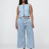 Pantaloni plissettati alla caviglia in denim ultra morbido a vita alta 365 Pantaloni plissettati alla caviglia in denim ultra morbido a vita alta 365