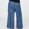 Pantaloni plissettati alla caviglia in denim ultra morbido a vita alta 365
