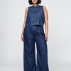 Pantaloni plissettati in denim ultra morbido a vita alta 365 Pantaloni plissettati in denim ultra morbido a vita alta 365