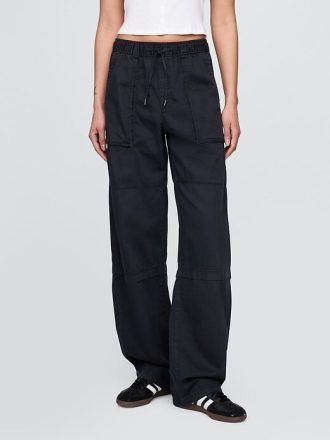 Pantaloni utility a vita media