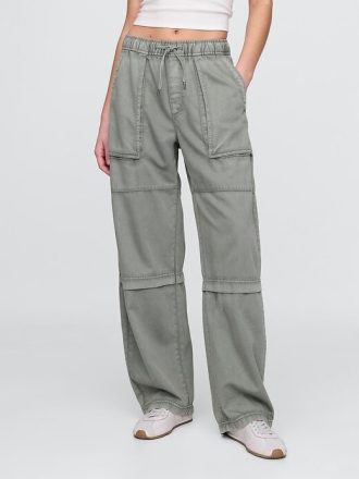 Pantaloni utility a vita media