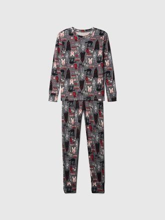 Pigiama per bambini in cotone biologico spazzolato Star Wars Pigiama per bambini in cotone biologico spazzolato Star Wars
