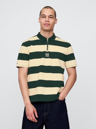 Polo a righe con logo Gap × Malbon