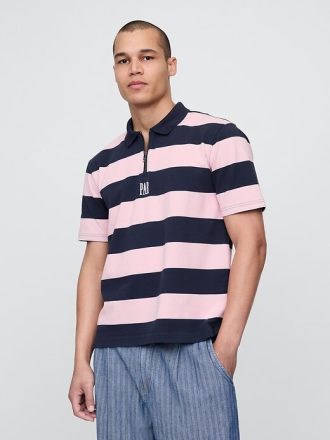 Polo a righe con logo Gap × Malbon