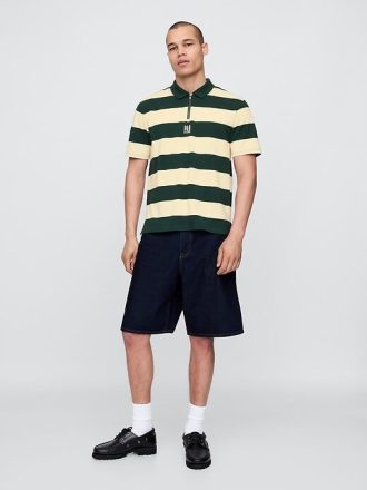 Polo a righe con logo Gap × Malbon