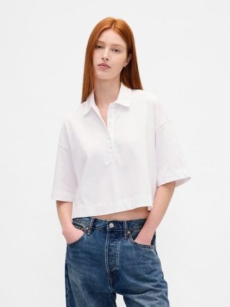 Polo corta pesante in cotone biologico VintageSoft