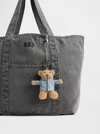Portachiavi con ciondolo a forma di giacca di jeans a forma di orso Brannan