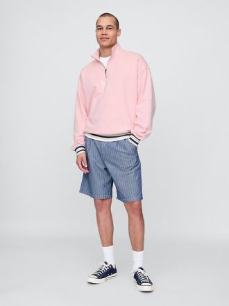 Pullover con zip a un quarto e logo pesante Gap × Malbon