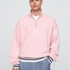 Pullover con zip a un quarto e logo pesante Gap × Malbon