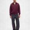 Pullover oversize pesante con cerniera a un quarto