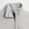 Pullover oversize pesante con cerniera a un quarto