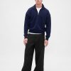Pullover oversize pesante con cerniera a un quarto