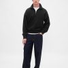 Pullover oversize pesante con cerniera a un quarto