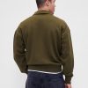 Pullover oversize pesante con cerniera a un quarto