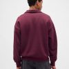 Pullover oversize pesante con cerniera a un quarto