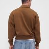 Pullover oversize pesante con cerniera a un quarto