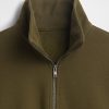 Pullover oversize pesante con cerniera a un quarto