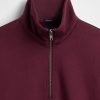 Pullover oversize pesante con cerniera a un quarto