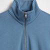 Pullover oversize pesante con cerniera a un quarto