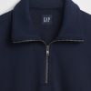 Pullover oversize pesante con cerniera a un quarto