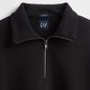 Pullover oversize pesante con cerniera a un quarto