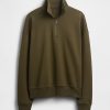 Pullover oversize pesante con cerniera a un quarto