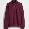 Pullover oversize pesante con cerniera a un quarto