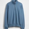 Pullover oversize pesante con cerniera a un quarto