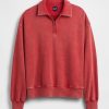 Pullover oversize pesante con cerniera a un quarto